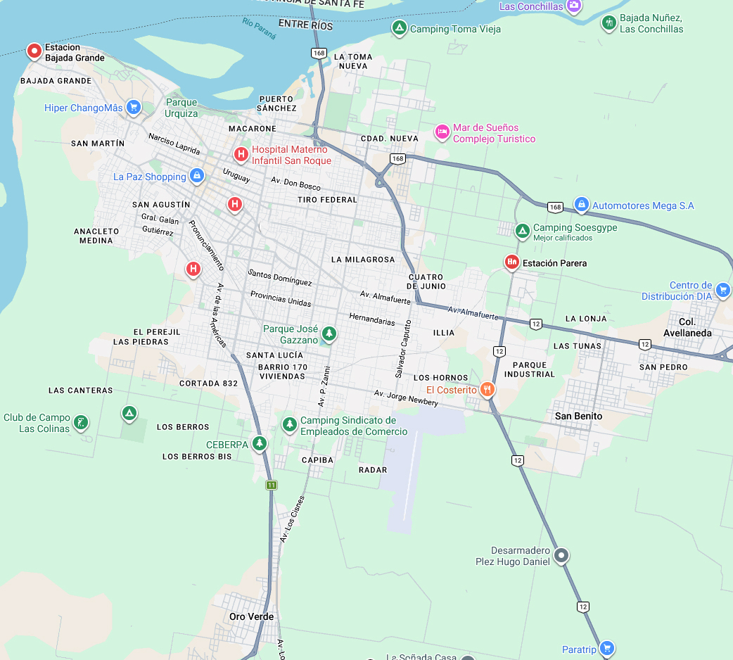 Mapa de cobertura de Yendo